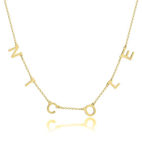 Inseparable Spaced Letter Necklace