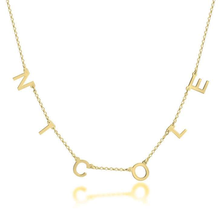 Inseparable Spaced Letter Necklace