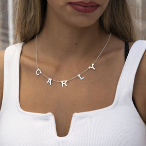 Inseparable Spaced Letter Necklace